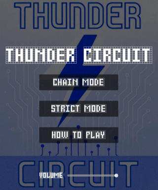Thunder Circuitのゲーム画面「タイトル画面」