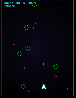 30秒シューティングのゲーム画面「ゲーム画面です」