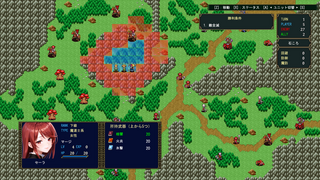 Funeral Flowers Lament: Helena Demoのゲーム画面「自然な配置になるようにマップチップの配置を工夫」