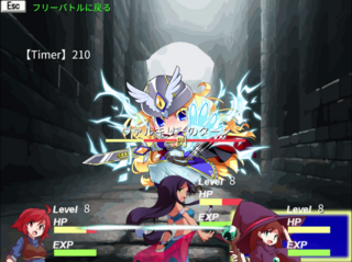 Sword Finger R（リベンジ）のゲーム画面「女の子モンスターはあまり攻撃力が低下しない」