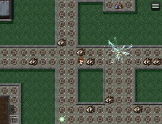 NECKLESS: The Escapingのゲーム画面「電気でロボットを無効化！」