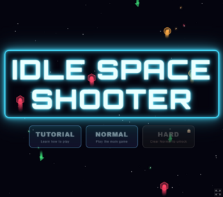 idle space shooterのゲーム画面「ゲームタイトル」