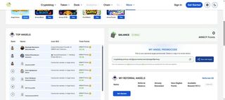 ARMCP Angel Arenaのゲーム画面「ゲーム一覧とポイントランキング」