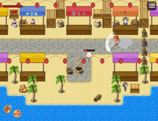 こなもんや珍道中のゲーム画面「アクションはとてもシンプル&簡単!」