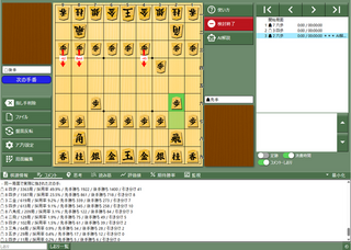 将棋エリア88のゲーム画面「プロ棋戦の傾向についても分析してくれます」