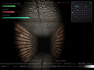 3D脱出ホラーゲーム！！！のゲーム画面「こんな感じの3Dゲーム　正気度とかあります！！」