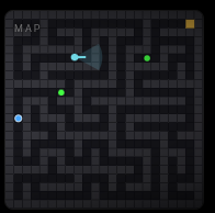 3D脱出ホラーゲーム！！！のゲーム画面「ミニマップで現在地の確認」