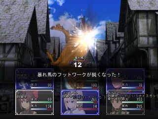 ハーレムガッデムのゲーム画面「敵も動きまくる高速戦闘でスピーディに」