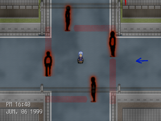 ゆりかごは遡るのゲーム画面「ゲンジツから逃げよ!」