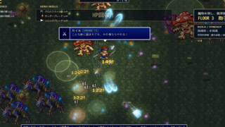 ARTIFACT RECOVERYのゲーム画面「大量に押し寄せる魔物を倒し、経験値を集めながらダンジョンを進んでいく。」