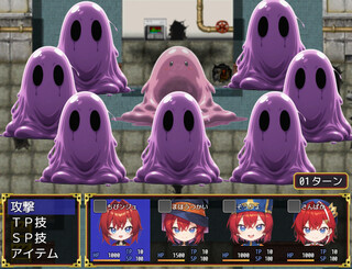 アンジュぽけっとのゲーム画面「戦闘画面」