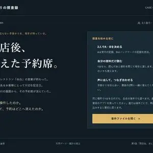 ふたりの捜査録 第1話「閉店後、消えた予約席」のイメージ