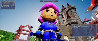 グリモワールオンラインのゲーム画面「5階建てのロックヒル城。中にも入れる」