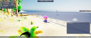 グリモワールオンラインのゲーム画面「夕暮れのエメル海岸（潮騒も）」