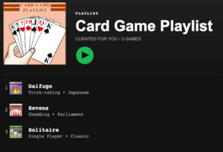 Card Game Playlistのゲーム画面「トップページ画面」