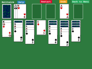 Card Game Playlistのゲーム画面「ソリティアのプレイ画面」