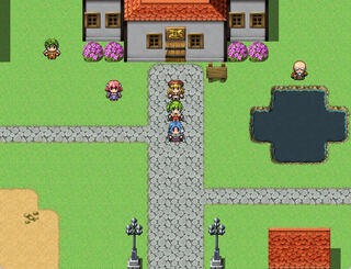 とある冒険者の小冒険のゲーム画面「町」