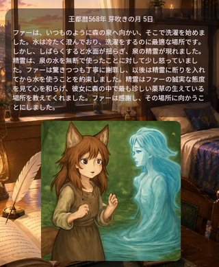 Lucidrowseのゲーム画面「キャラクタの行動の例。」