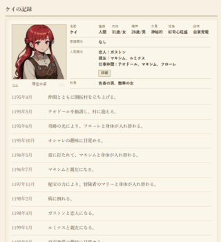 ヴィレッジオブバッカスのゲーム画面「村と村人に個性的な歴史が刻まれていく」