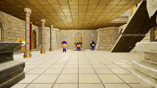 グリモワールオンラインのゲーム画面「城の中も作り込んでいます。玉座の間、渡り廊下、天守の屋上まで自由に歩けます。」