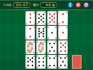 四つ葉のクローバーのゲーム画面「ゲーム画面1」