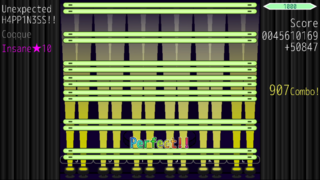 CoLaneのゲーム画面「同時押し連打」