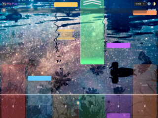 Flip Flap Notesのゲーム画面「プレイ画面・遠近感なし」