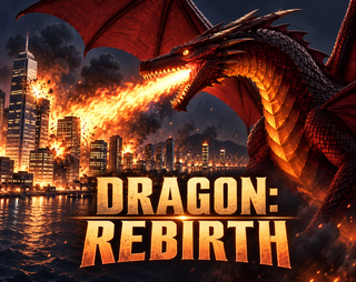 DRAGON: REBIRTHのゲーム画面「カバーイラストです。レトロな洋ゲーのパッケージをイメージしました」