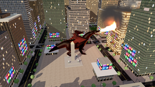 DRAGON: REBIRTHのゲーム画面「炎のブレスを吐きます」