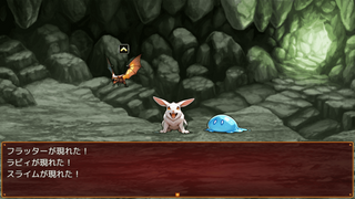 クレセリウム -クレイとセラの古のダンジョンからの脱出- 【体験版】のゲーム画面「モンスターとの戦闘」