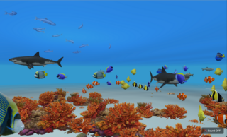 Reef Cameraのゲーム画面「サメのいる風景」