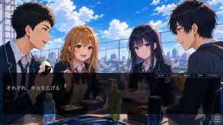 君に届けた最後の歌のゲーム画面「蒼、陽菜、陸、澪たちが過ごす学園での日常」