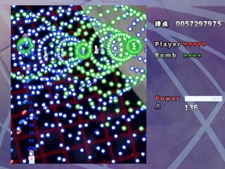 Lunnetaのゲーム画面「ゲーム(道中)画面。自由に作りすぎた。」