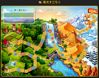 すごろくのゲーム画面「play画面」