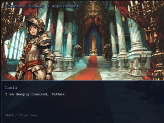 Princess Vanguard: Lucia's March/プリンセスヴァンガード:ルシアの進軍のゲーム画面「会話シーン」