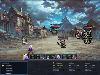 Princess Vanguard: Lucia's March/プリンセスヴァンガード:ルシアの進軍のゲーム画面「ターン制RPG」