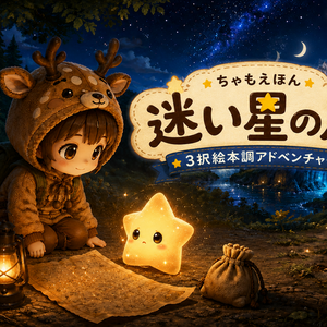 ちゃもえほん：迷い星の旅のイメージ