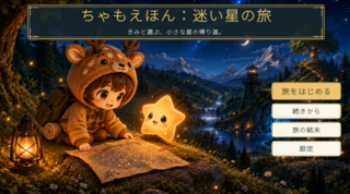ちゃもえほん：迷い星の旅のゲーム画面「ゲーム画面①」