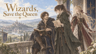 Wizards, Save the Queen 2年テスト版のゲーム画面「タイトル画面」