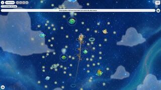 Orbit Otterのゲーム画面「かけらの旅：星から星へ飛ぶ」