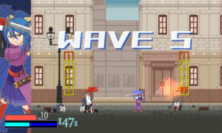 【Ver1.02】ゼルフィリオン戦闘シミュレーターのゲーム画面「全てのウェーブを切り抜けよう」