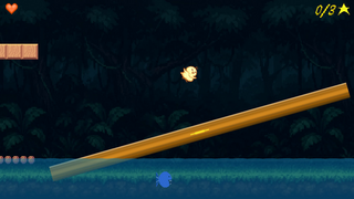 Hiyoko Starsのゲーム画面「水中も泳げます」