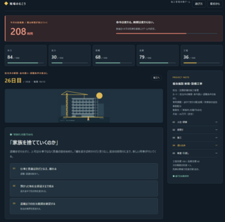 現場のむこう — 施工管理体験ゲームのゲーム画面「退職を引き留めされた時の画面です。」