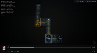Nameless Depths (Open Alpha 版)のゲーム画面「ダンジョンはタイル選択式。タップ・クリックだけで簡単に操作できます。」