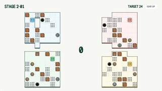 4 SCREENS, 1 MOVE ブラウザ体験版のゲーム画面「※steam版のゲーム画面」
