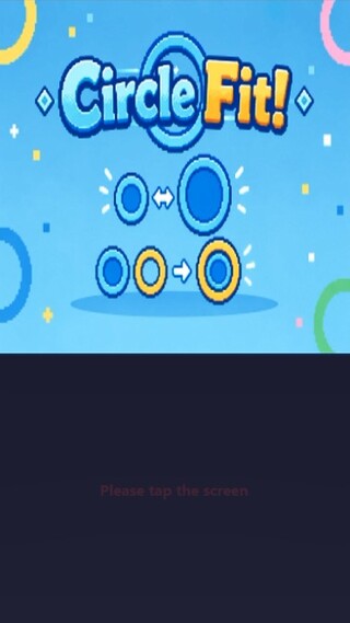 Circle Fit！のゲーム画面「タイトル画面です。」