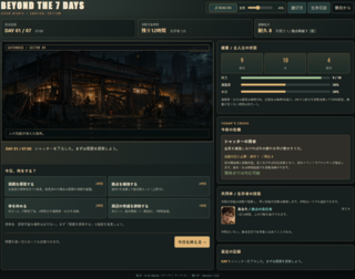Beyond the 7 Daysのゲーム画面「ゲーム画面（PC）」