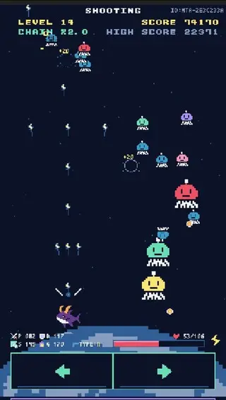 モンタモンのゲーム画面「SHOOTING」