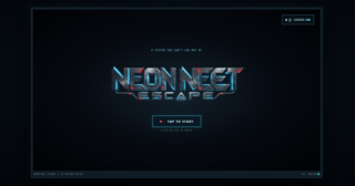 NEON NEET ESCAPEのゲーム画面「サイバーパンク短編脱出ゲーム」