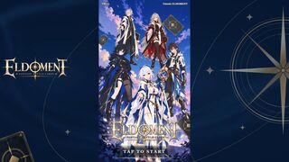 ELDOMENT(エルドメント)戦闘体験版のゲーム画面「ファンタジーカードバトル「ELDOMENT」戦闘体験版のタイトル画面」